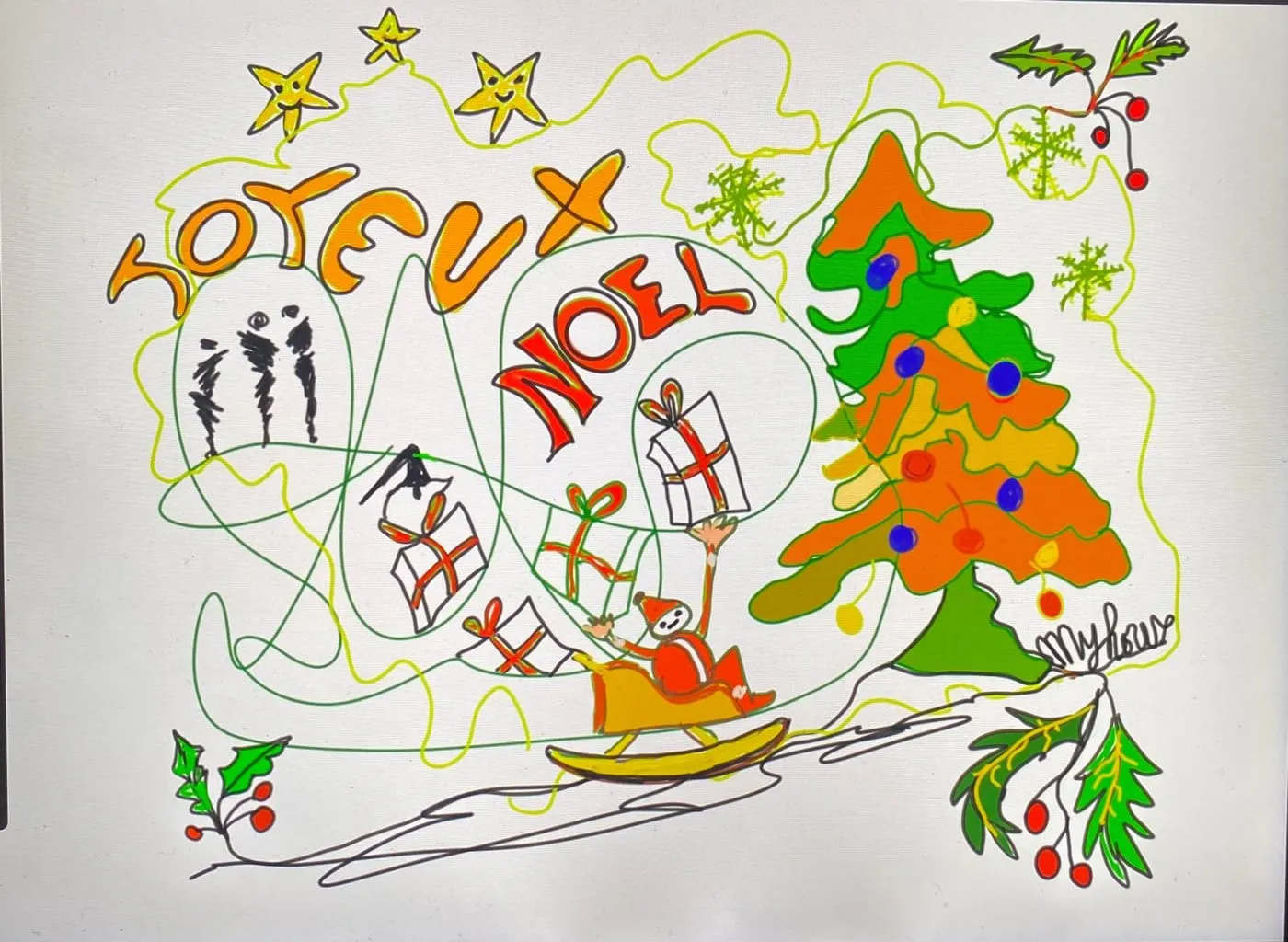 joyeux noel en couleurs
